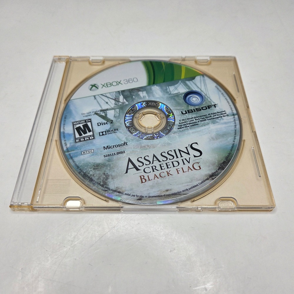 Ubisoft Assassins Creed IV Black Flag Xbox 360 Disc 2 Only Action Adventure Game